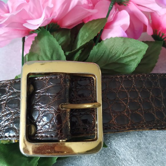 SEPCOEUR Accessories - Sz.30🌞ALLIGATOR SKIN LEATHER BELT SZ. 30
